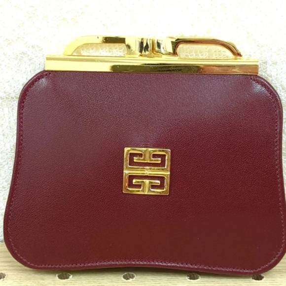 AUTHENTIC Givenchy Burgundy Wallets with Gold Details - Picture 7 of 13